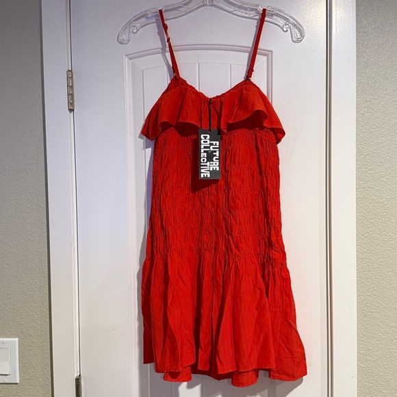 Red Ruffled Sundress - Picture 2 of 7